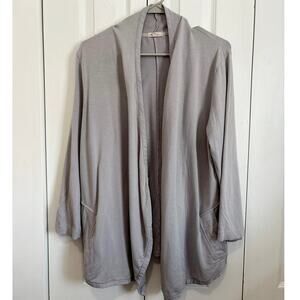 Mod-o-Doc Gray Open Front Modal Blend Cardigan Size Small